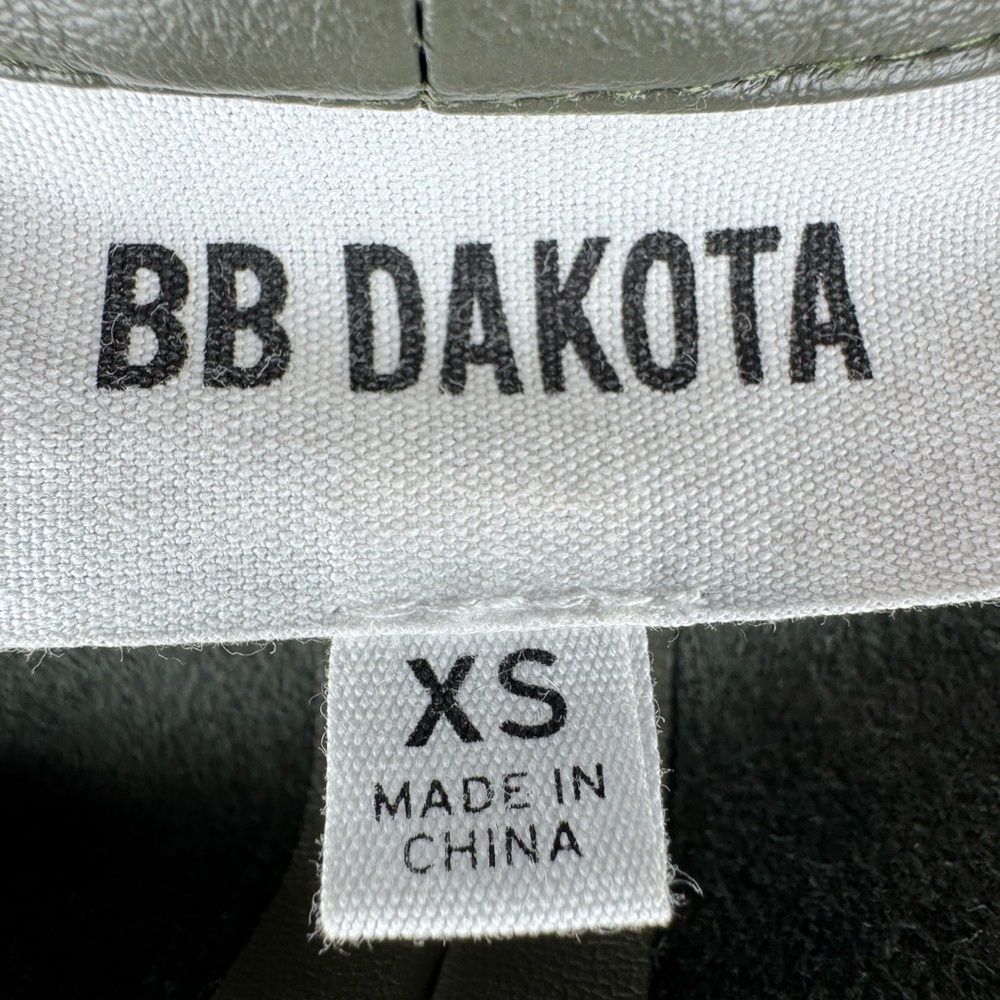 BB Dakota Vegan Leather Green Jacket - Picture 5 of 7